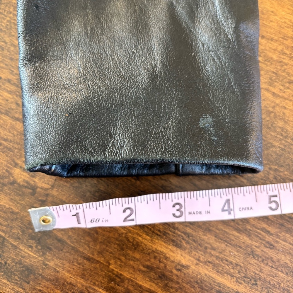 Wilson Leather Jacket Black Button Up Large - Picture 10 of 13